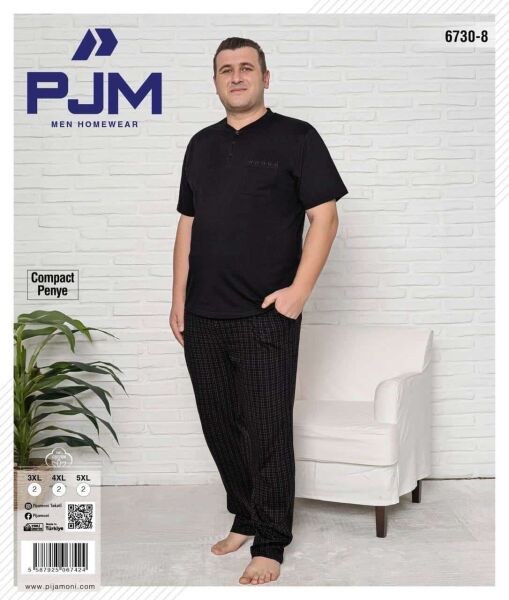 Pjm 6730-8 Erkek Penye Battal Kısa Kol Patlı Takım