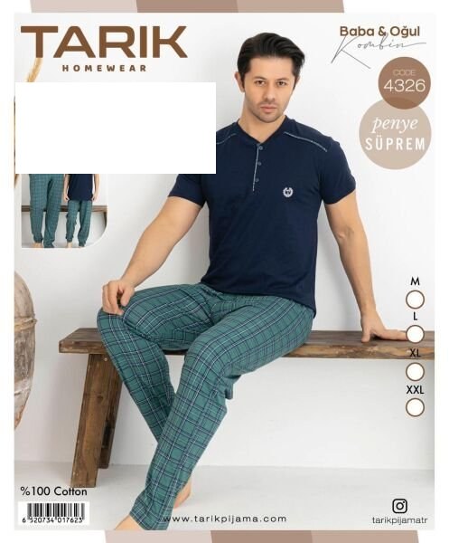 Tarık 4326 Erkek Penye Kısa Kol Pijama Takımı