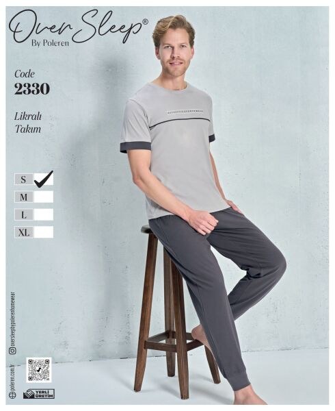 Over Sleep 2330 Erkek Lyc.K.Kol Pijama Tk