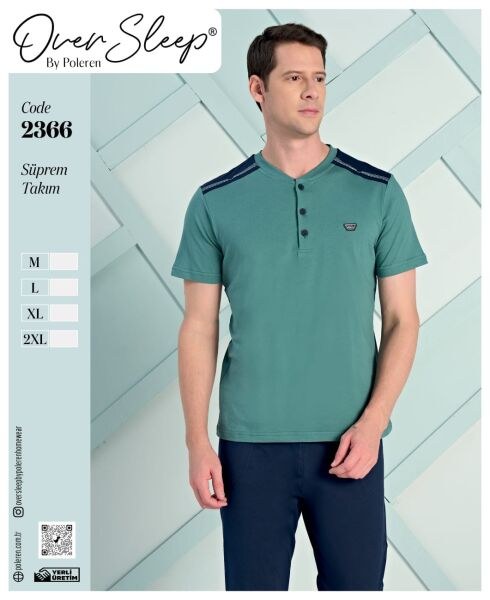 Over Sleep 2366 Erkek Süprem K.Kol Pijama Tk