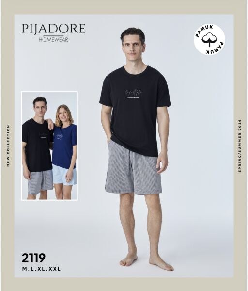 Pijadore 2119 Erkek Kısa Kol Şortlu Pijama Takım