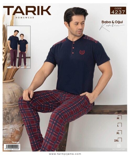 Tarık 4237 Erkek Penye Kısa Kol Pijama Takımı