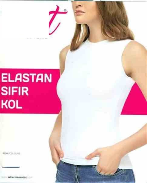 Tutku Elit 2201 Bayan Elastan Sıfırkol Atlet Siyah
