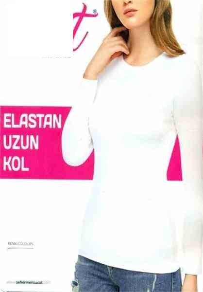 TUTKU ELİT 2203 BAYAN ELASTAN UZUN KOL ATLET BEYAZ