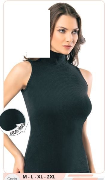 Kota 6465 Bayan Modelli Sıfır Kol Atlet 2XL Siyah