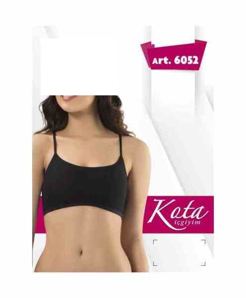Kota 6052 Bayan İp Askı Büstiyer Siyah