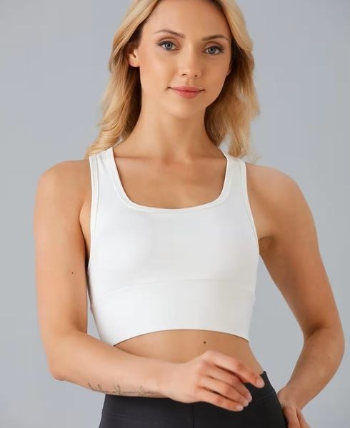 Aurafit 9038 Halter Yaka Crop Top Bra Büstiyer Gül Kurusu