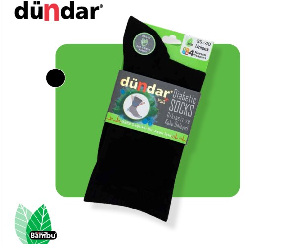 Dündar 6999 Bayan Plus Bambu Diabetik Çorap Koyu Asorti