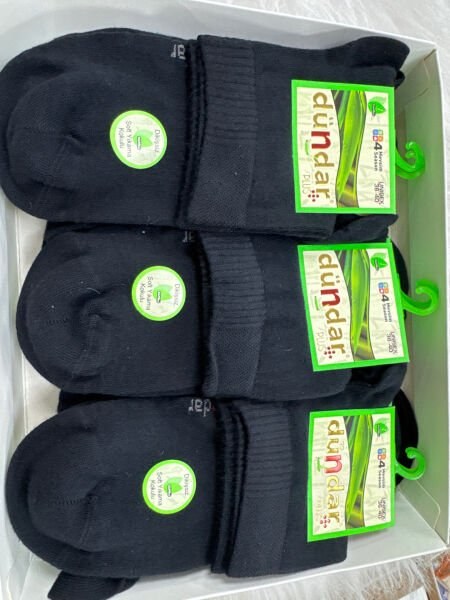 Dündar 0638 Unisex Bambu Konç Patik 36/40 Siyah