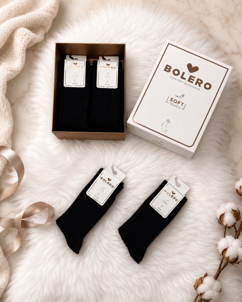 Bolero B05 Bayan Kaşmir Yün Bot Çorabı Ekru