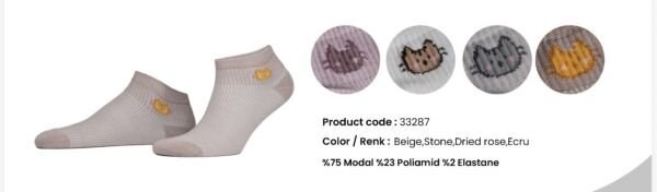 Aytuğ 33278 Bayan Modal Patik Desen 11