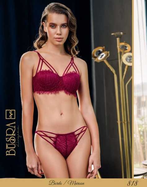Büşra 818 Sütyen Külot Takım Bordo