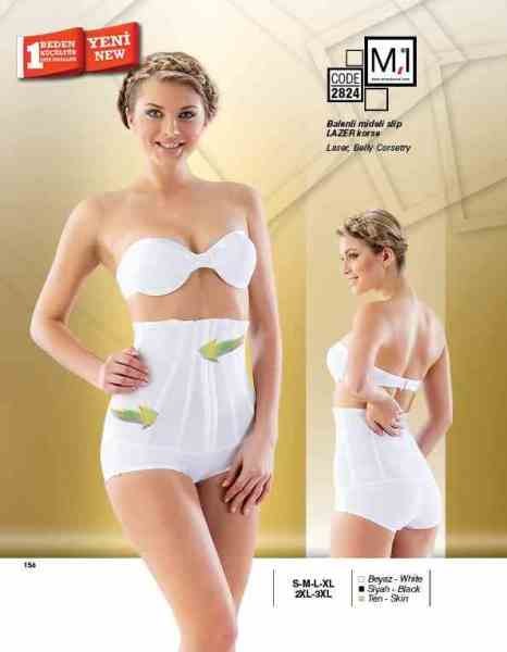 Emay 2824 Bayan Balenli Slip Korse Ten