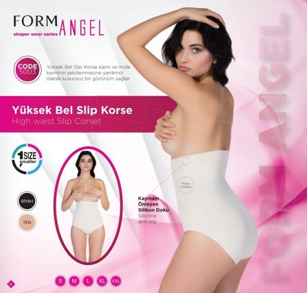 Form Angel 5003 Yüksel Bel Slip Korse Ten