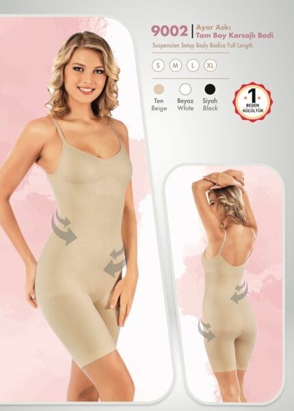Form Time 9002 Tam Boy Body Korse Siyah