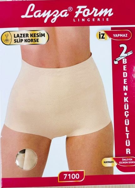 Layza Form 7100 Lazer Kesim Slip Korse Ten