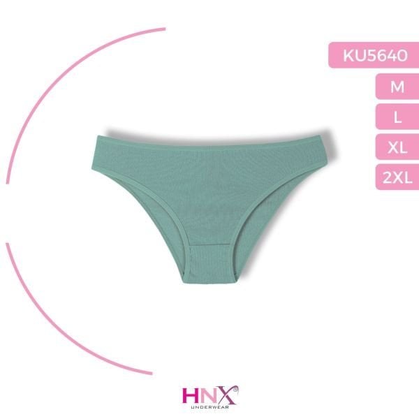 Hnx KU5640 Bayan Çizgili Ribana Külot Mavi