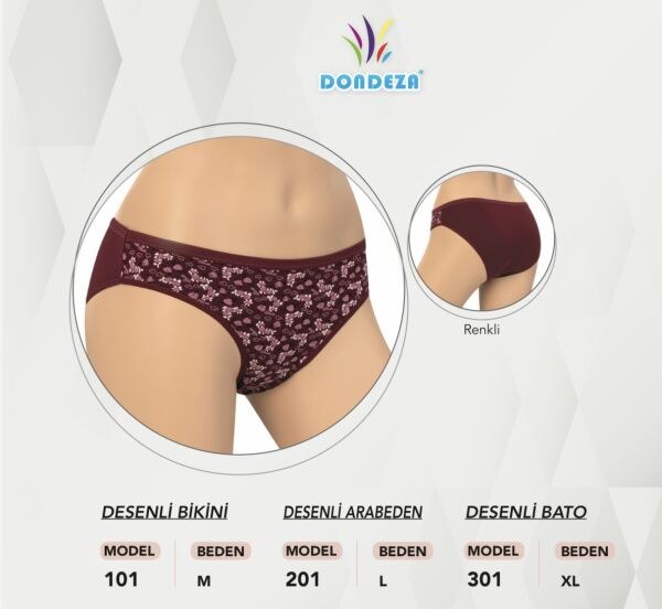 Dondeza 201 Bayan Ara Beden Desenli Bato ( L )