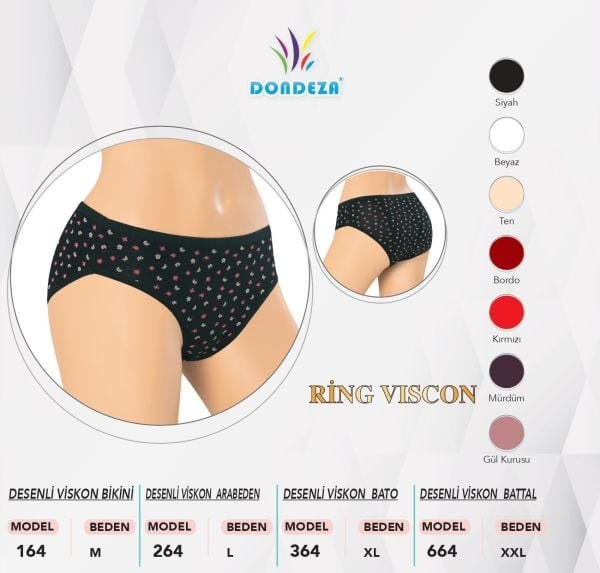 DONDEZA 664 BAYAN DESENLİ VİSKON BATTAL BATO(XXL) SOMON