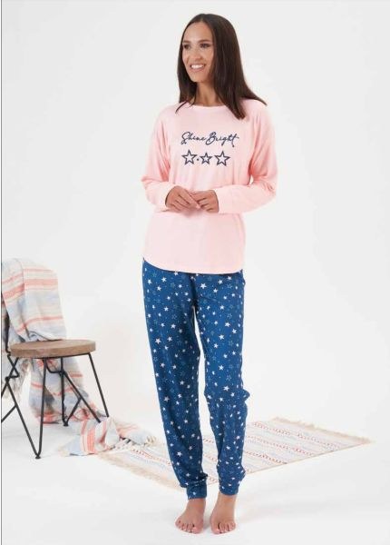 Estiva 24481 Bayan Termal Pijama Takım Somon