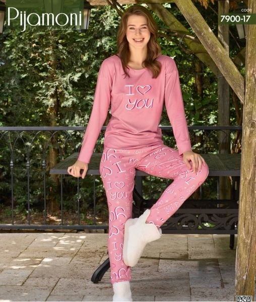 Pijamoni 7900-17 Bayan Termal Pijama Takım