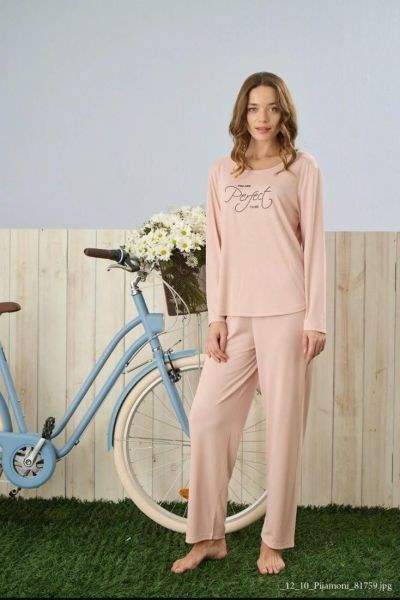 Pijamoni 5320-6 Bayan Dublin Pijama Takım