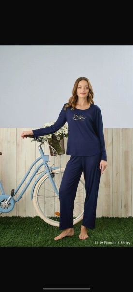 Pijamoni 5320-7 Bayan Dublin Pijama Takım