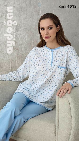 Aydoğan 4012 Bayan Empirme 3 Düğ.Pijama Takım