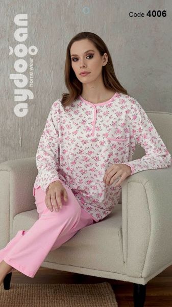 Aydoğan 4006 Bayan Empirme 3 Düğ.Pijama Takım