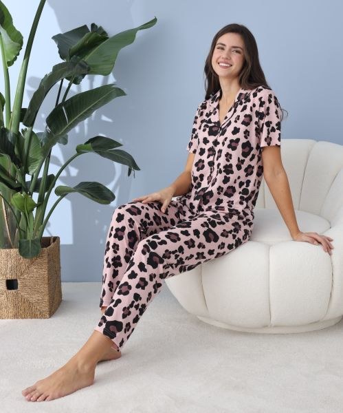 Lindros 30203 Rotasyon Gömlek Penye K.K Pijama Tk