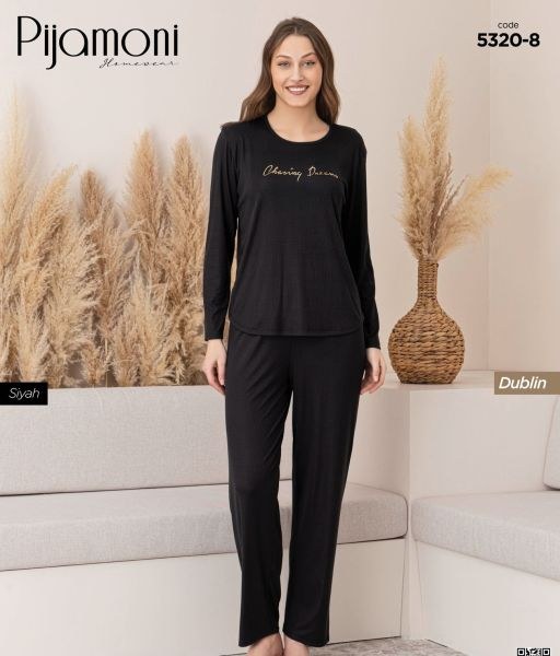 Pijamoni 5320-8 Bayan Dublin Pijama Takım