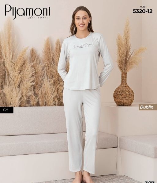Pijamoni 5320-12 Bayan Dublin Pijama Takım