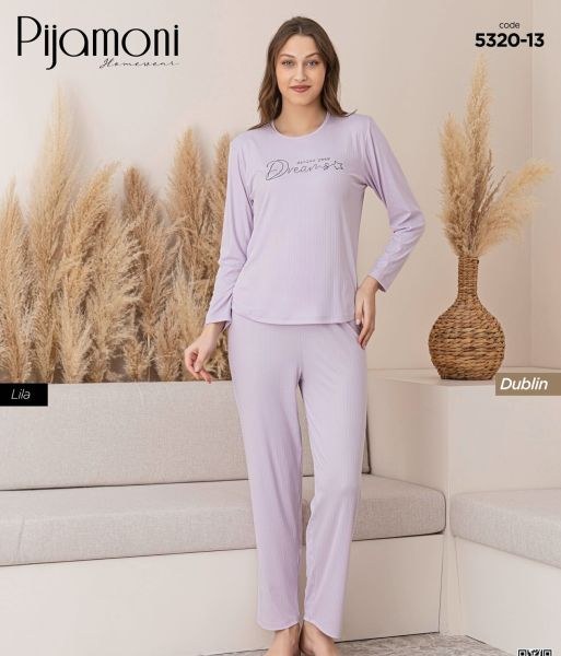Pijamoni 5320-13 Bayan Dublin Pijama Takım