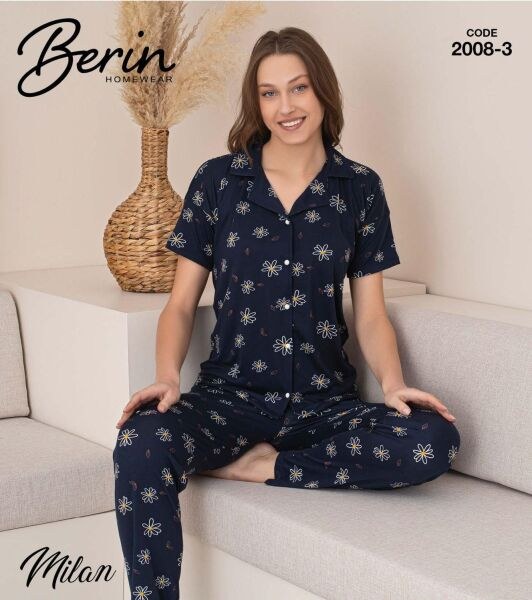 Berin 2008-3 Milan Gömlek K.Kol Pijama Takım