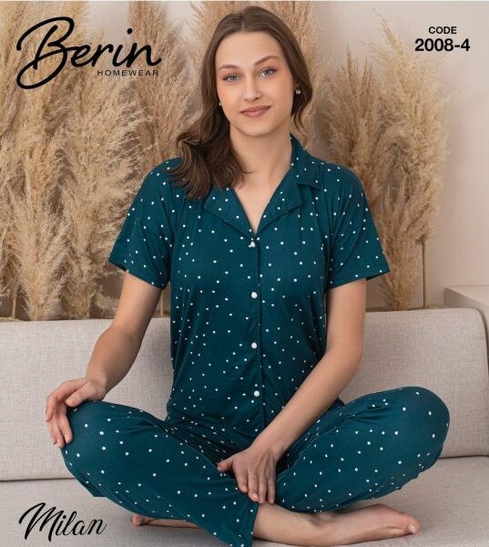 Berin 2008-4 Milan Gömlek K.Kol Pijama Takım