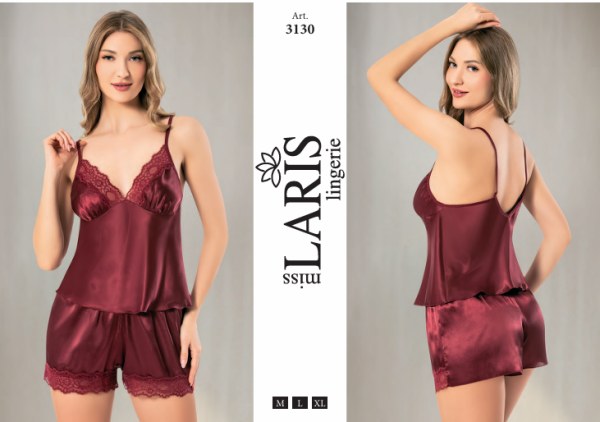 Miss Laris 3130 Saten Şort Takım