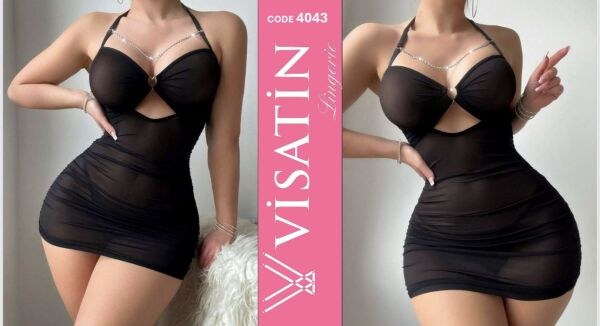 Visatin 4043 Saten Gecelik