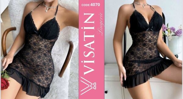 Visatin 4070 Saten Gecelik