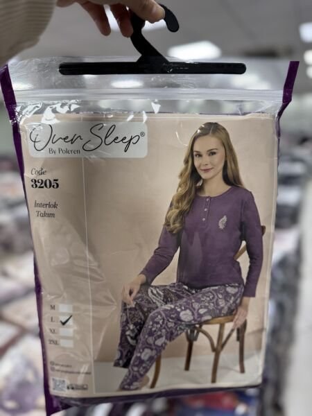 Over Sleep 3205 Bayan İnterlok Pijama Takım