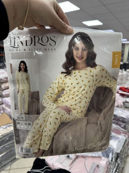 Lindros 0578 Bayan Süet Sıfıryaka Pijama Takımı