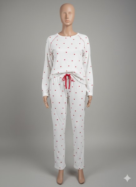 Lana 113-13 Bayan Waffle Pijama Takım