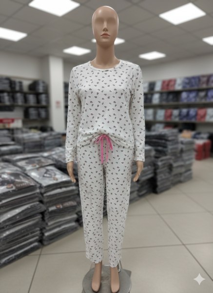 Lana 113-15 Bayan Waffle Pijama Takım
