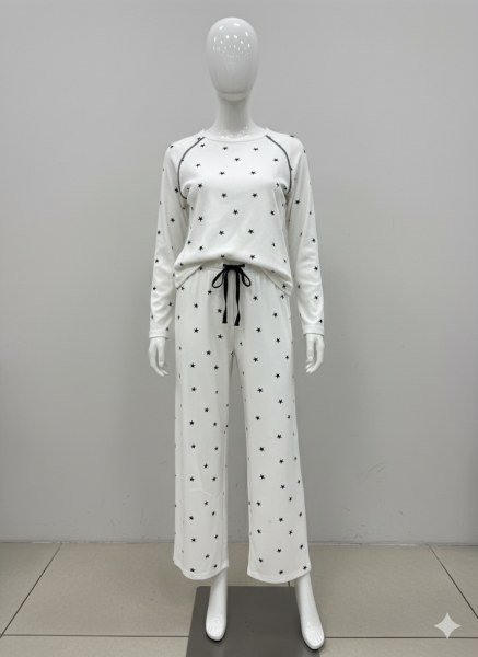 Lana 113-20 Bayan Waffle Pijama Takım