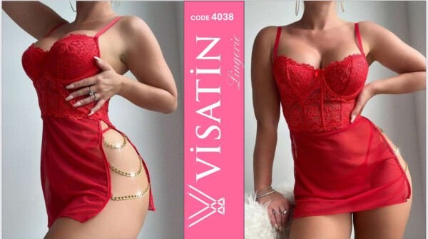 Visatin 4038 Saten Gecelik