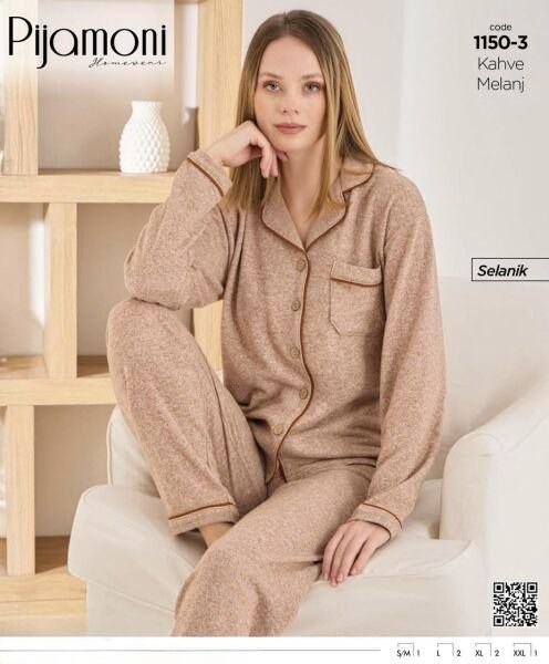 Pijamoni 1150-3 Bayan Selanik Pijama Takım