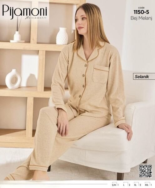 Pijamoni 1150-5 Bayan Selanik Pijama Takım