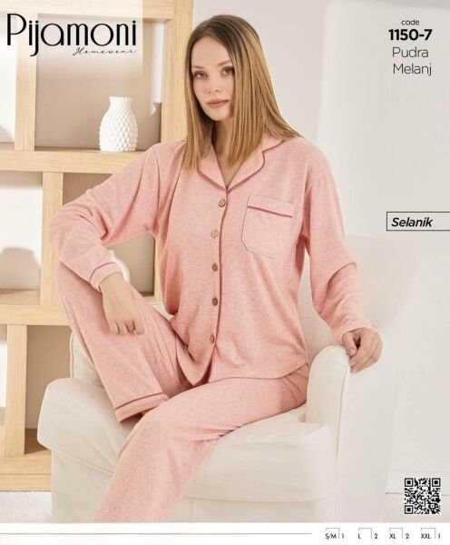 Pijamoni 1150-7 Bayan Selanik Pijama Takım