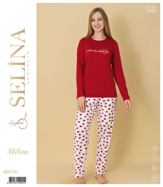 Selina 7100 Milan Pijama Takım