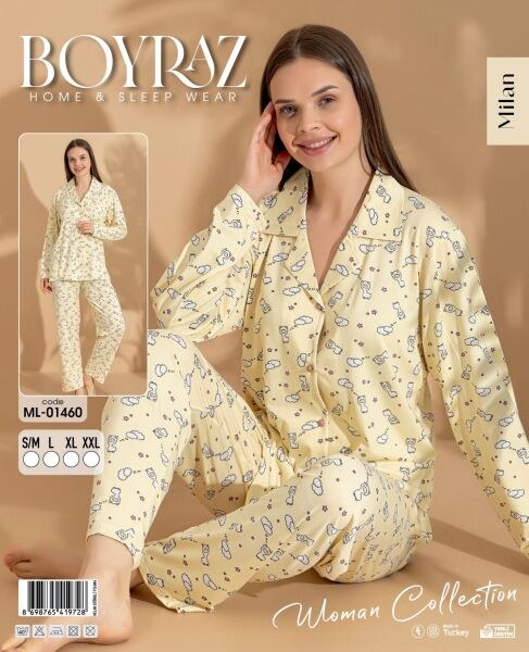 Boyraz 01460 Milan Gömlek Pijama Takım