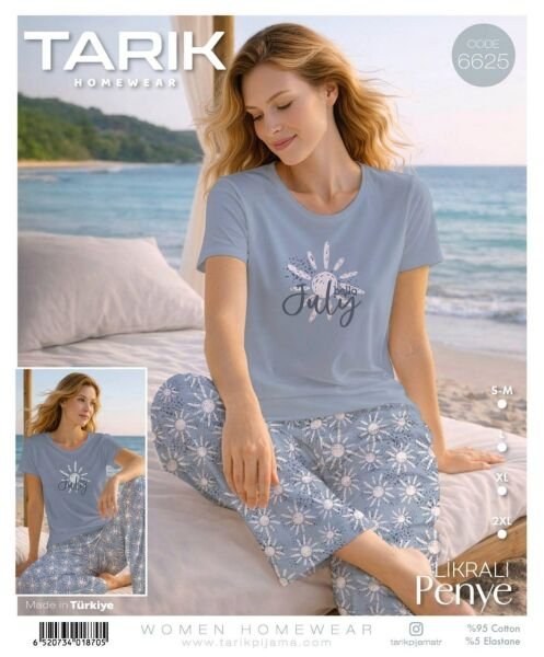 Tarık 6625 Bayan Kısa Kol Pijama Takımı